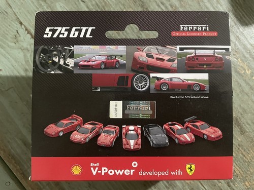 1:38 Ferrari 575 GTC Racing Red Die Cast Metal Model Shell V-Power Hot Wheels - Foto 7 di 11