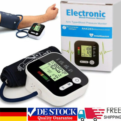 Blutdruckmessgerät BP Monitor Maschine Digital Oberarm Herzfrequenz Automatische