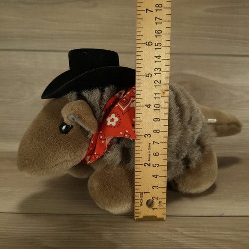 Armadillo Plush Texas Cowboy Plush Stuffed Animal Red Bandana Yippie Yi Yay - Picture 11 of 12