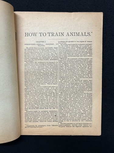 HOW TO TRAIN ANIMALS People’s Handbook #28 1894 - Picture 3 of 5