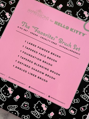 NIB New Hello Kitty 6 Piece Makeup The Favorites Brush Set - Picture 4 of 4