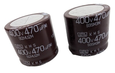 2 Electrolytic Capacitor EKMS401VSN471MA30S 470uF 400V 20% Nippon Chemi-Con NEW