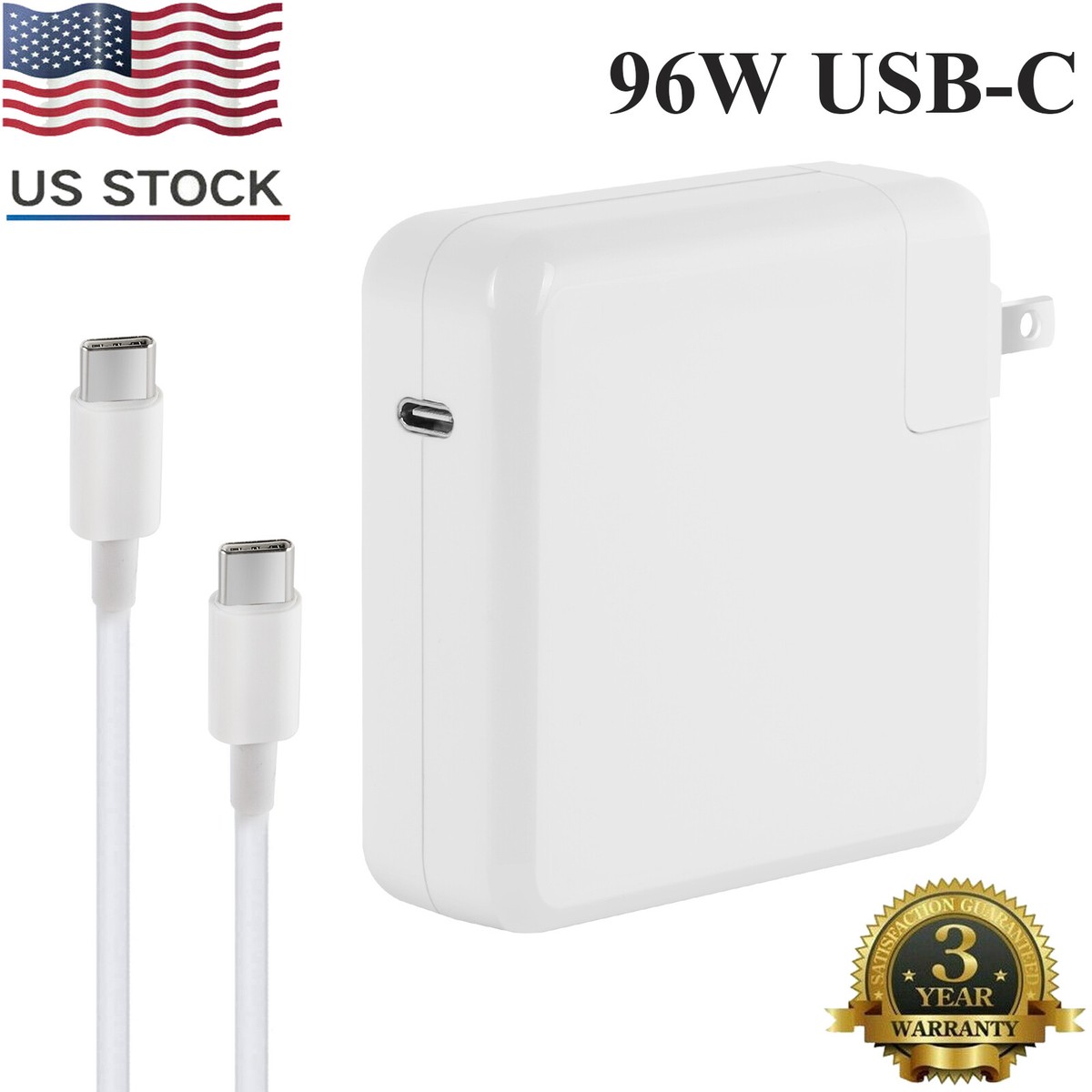 96W USB C Type C Adapter Charger for MacBook Pro A1708 2016 2017