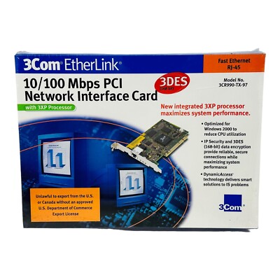 3Com MODEL 3CR990-TX-97 10/100 PCI Etherlink Network Interface Card NEW/SEALED