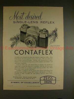 1957 Zeiss Ikon Contaflex Camera Ad - Most Desired!!