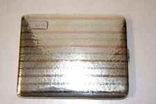 James E. Blake Co. Sterling Silver/14K Cigarette Case Monogrammed "GWK"