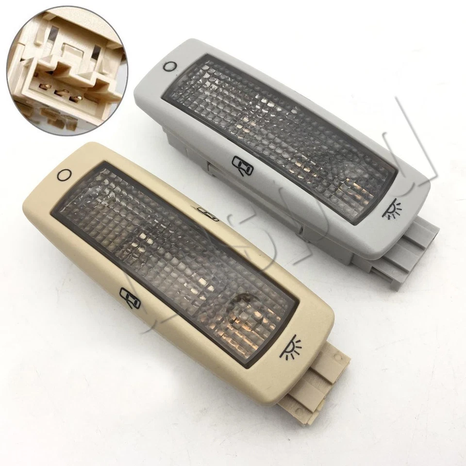 Luz domo mapa lectura trasero negro blanco para VW Golf Passat Skoda excelente asiento nuevo Foto 3 de 4