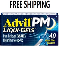 Liqui-Gels Pain Reliever and Nighttime Sleep Aid, Pain Medicine with Ib