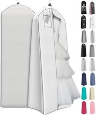 72" Wedding Dress Bag for Gowns Long with 20" Gusset for Puffy Gowns Cover