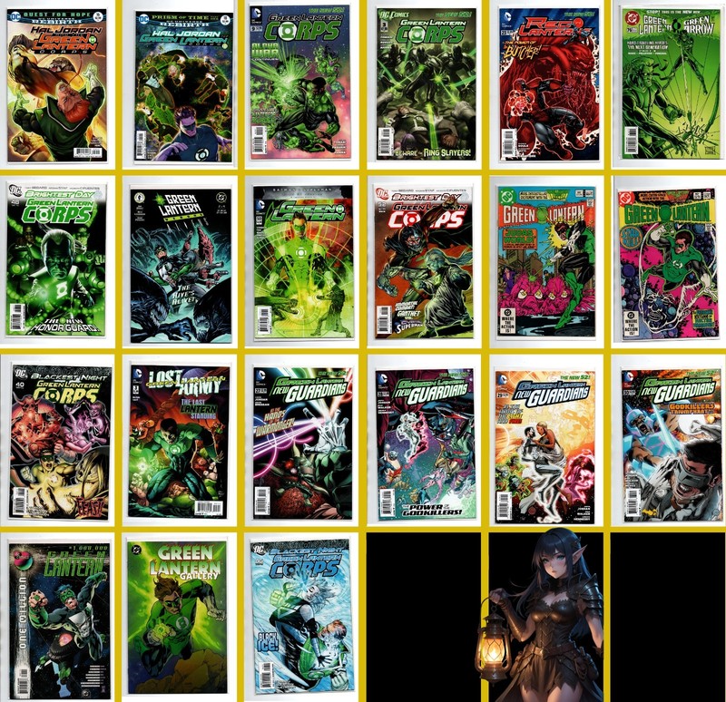 21X Green Lantern/Red Lantern DC Comics Job Lot  All Sleeved & Boarded