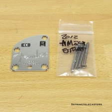 Fender American Deluxe Stratocaster Neck Plate Fender Logo Offset Strat Tele
