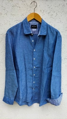 Daniel Hechter  Hemd Leinen Blau  Gr. XL