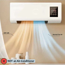 1800w Wall Mounted Fan Heater 2-in-1 Adjustable Cooling Heating Quiet 20 Room 1800w Wall Mounted Fan Heater 2-in-1 Adjustable Cooling Heating Quiet 20 Room