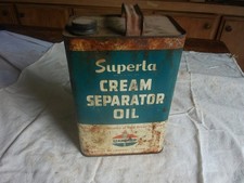 Vintage Empty 1 gallon Standard Oil Can Superla Cream Separator 26-30