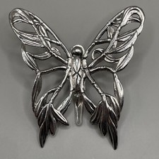 John Hardy Women s Butterfly Lapel Scarf Clip Silver Tone Metal