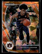 2021 Panini Prizm Draft Picks #26 Sharife Cooper Orange Ice Card Auburn Tigers