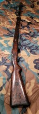 Vintage Mauser Large Ring Military Rifle Stock With Barrel Rings Vintage Mauser Large Ring Military Rifle Stock With Barrel Rings
