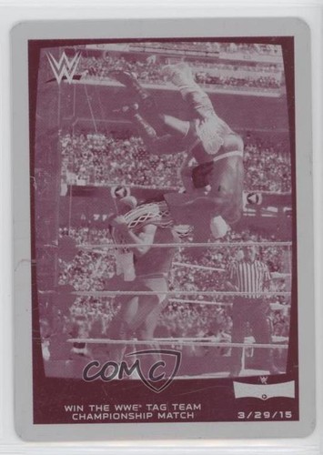 2015 WWE Road to Wrestlemania Printing Plate Magenta 1/1 Tyson Kidd Cesaro 0k0