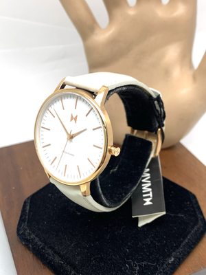 MVMT BEVERLY BOULEVARD 38 MM WOMENS WATCH MVMT Boulevard Beverly watch in vintage wisteria gray leather main image 3