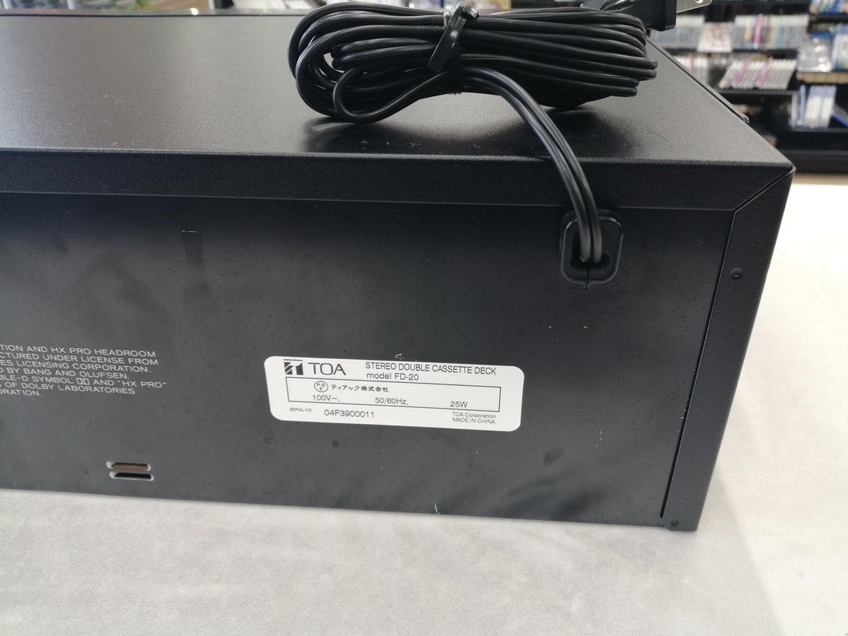 Toa FD-20 Used Double Cassette Deck with Auto Reverse