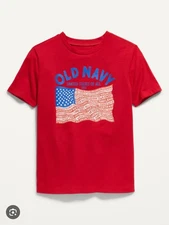 Old Navy Kids Gender-Neutral 2022 "United States of All" Flag Graphic T-Shirt XS