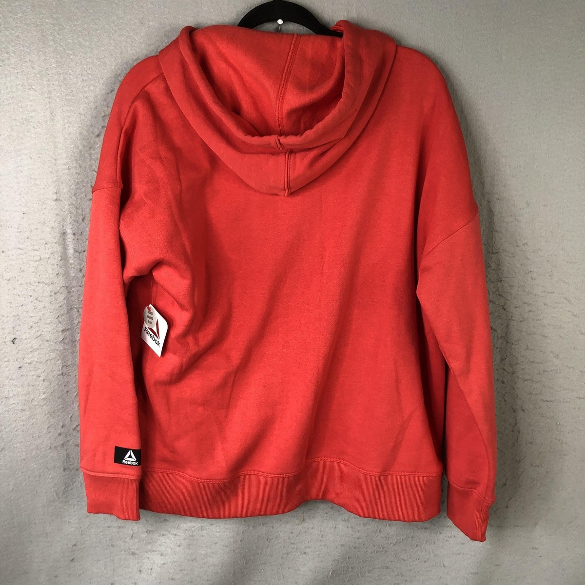 リーボック　パーカー　レッド　赤　Sサイズ Reebok Hoodie Mens Large Red Graphic Pullover Sweatshirt Relaxed