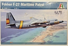 Italeri Fokker F-27 Maritime Patrol 1/72 Scale Model Aircraft Kit #1455