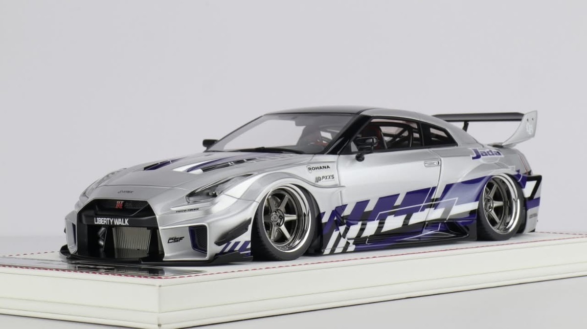 Nissan R35 GT-RR LBWK (Silver/ Blue Jada Livery) [Davis & Giovanni