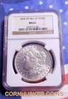 1878 7TF REV OF 78 MORGAN SILVER DOLLAR ~ NGC MS 61 ~ BRIGHT WHITE STRIKE