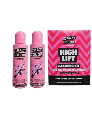 Crazy Color Semi-Permanent Conditioning Haarfarbe - 2x Lavendel & Bleaching Kit.