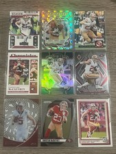 (9) Different Christian McCaffrey Football Card Lot San Francisco 49ers W/ Prizm