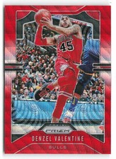 2019-20 Panini Prizm #66 Denzel Valentine Prizms Ruby Wave Chicago Bulls