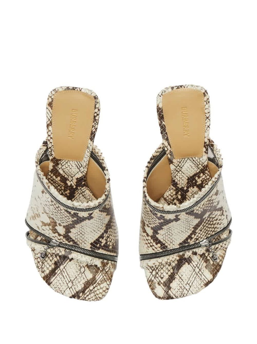 Burberry 85mm Snakeskin Leather Sandals | eBay