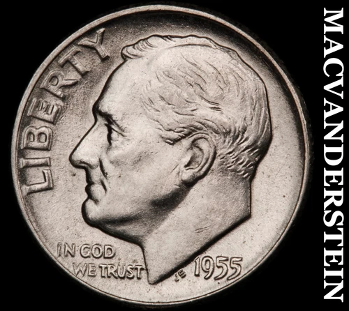 1955 Roosevelt Dime- Silver Choice Gem Brilliant Uncirculated Luster #i294