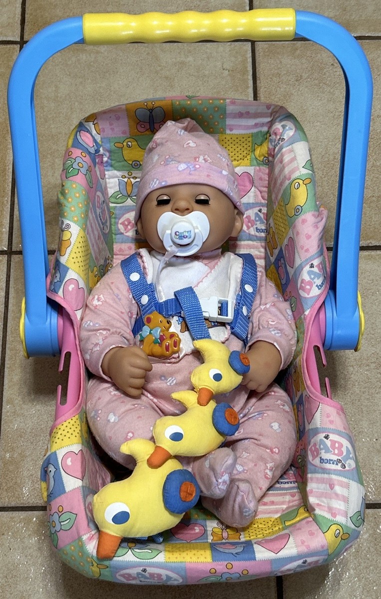 Vintage Chou Chou Baby Doll By Zapf Creation W/ Baby Born Doll Car