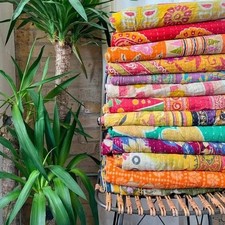 Wholesale Lot kantha Quilt Indian Vintage Bedspreads Cotton Throw Ralli Blanket