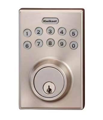(Lot of 3) Kwikset Contemporary Satin Nickel Electronic Deadbolt 264CNT 15