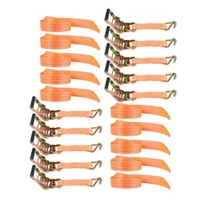 10-Set 1.5" x 15' (38mm*4.5m) 4000 lbs Ratchet Straps J-Hook Heavy Duty Tie Down