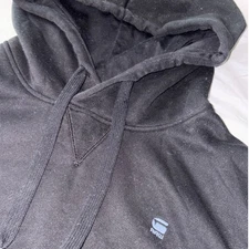 G-Star RAW Originals Black Pullover Hoodie XL Logo Streetwear Casual Sweatshirt