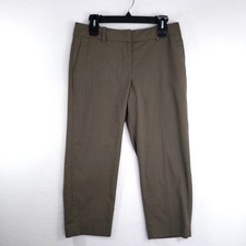 Ann Taylor Dress Pants Womens Petite 8 Houndstooth Career Cropped Trousers Work