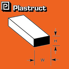 SOLID RECTANGULAR ROD 1.0mm range styrene plastic polystyrene MS406 PLASTRUCT