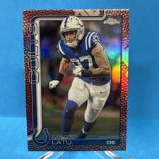 2025 Topps Chrome Football Laiatu Latu Leather Refractor #128 Colts
