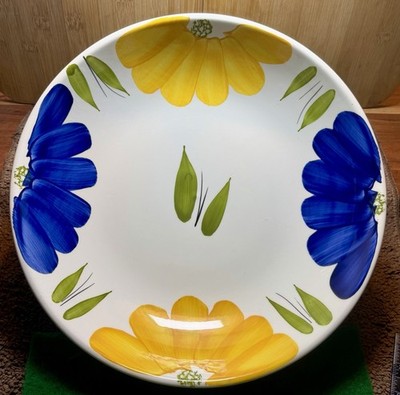 Maxam La Primula 13 Vintage ceramic bowl Hand Painted Maxam Italian Daisy EUC