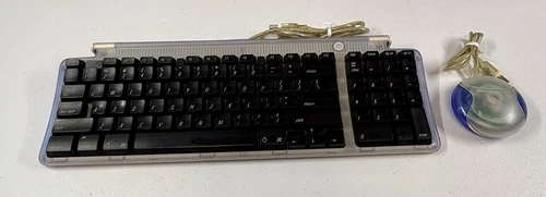 Vintage Apple iMac G3 Grape Purple USB Keyboard & Mouse (M2452 + M4848) *TESTED*