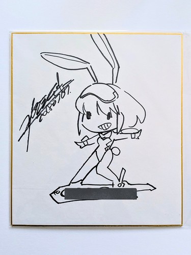 SKETCH SIGNED Shigeto Koyama Shikishi Studio TRIGGER Cassette Girl Anime Expo