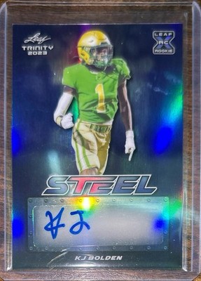 2023 Leaf Trinity KJ Bolden Auto Trinity Steel #SA-KJB Blue /49
