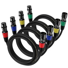EBXYA 3ft XLR Cables 4-Pack - Male to Female Microphone Cable with 3ft, Black