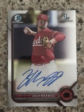 2022 Bowman Draft Chrome Autograph Zach Maxwell #CDA-ZM (AU, RC) 1st Bowman