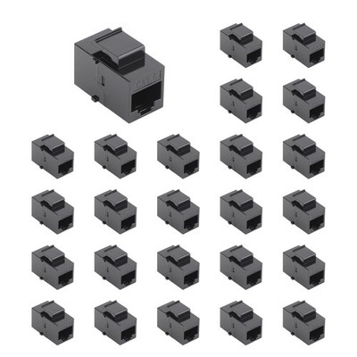25PCS CAT6 Keystone RJ45 Female to Female Gigabit Ethernet Coupler