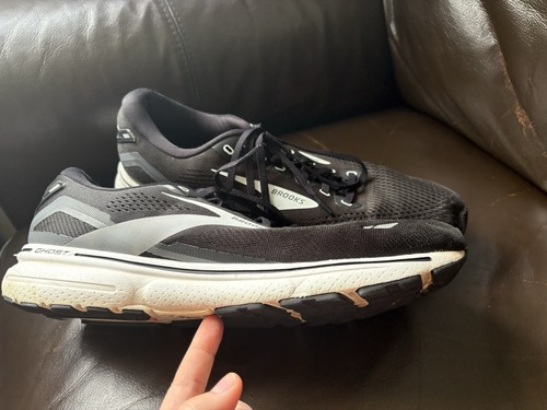 Brooks Ghost 15 Black White Size 12.5 Mens